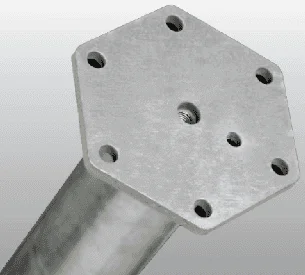 Sraigtinis pamatas M 68X1200X2,0mm M12 (Šešiakampės plokštelės formos)