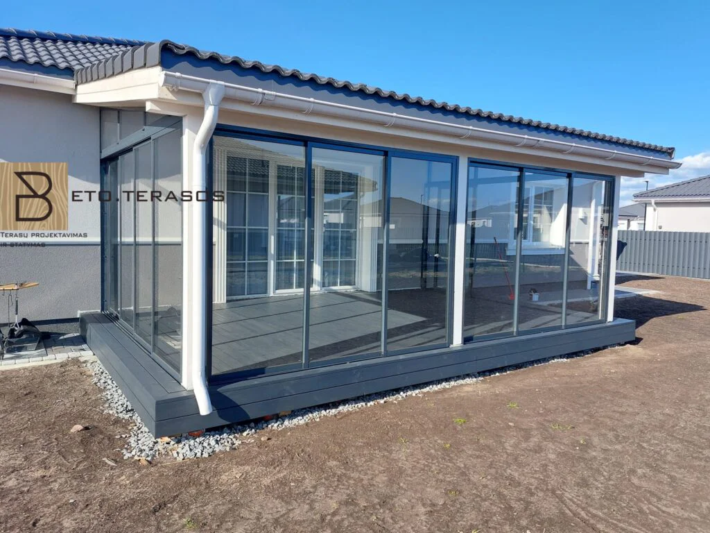 Terasų stiklinimo pavyzdys