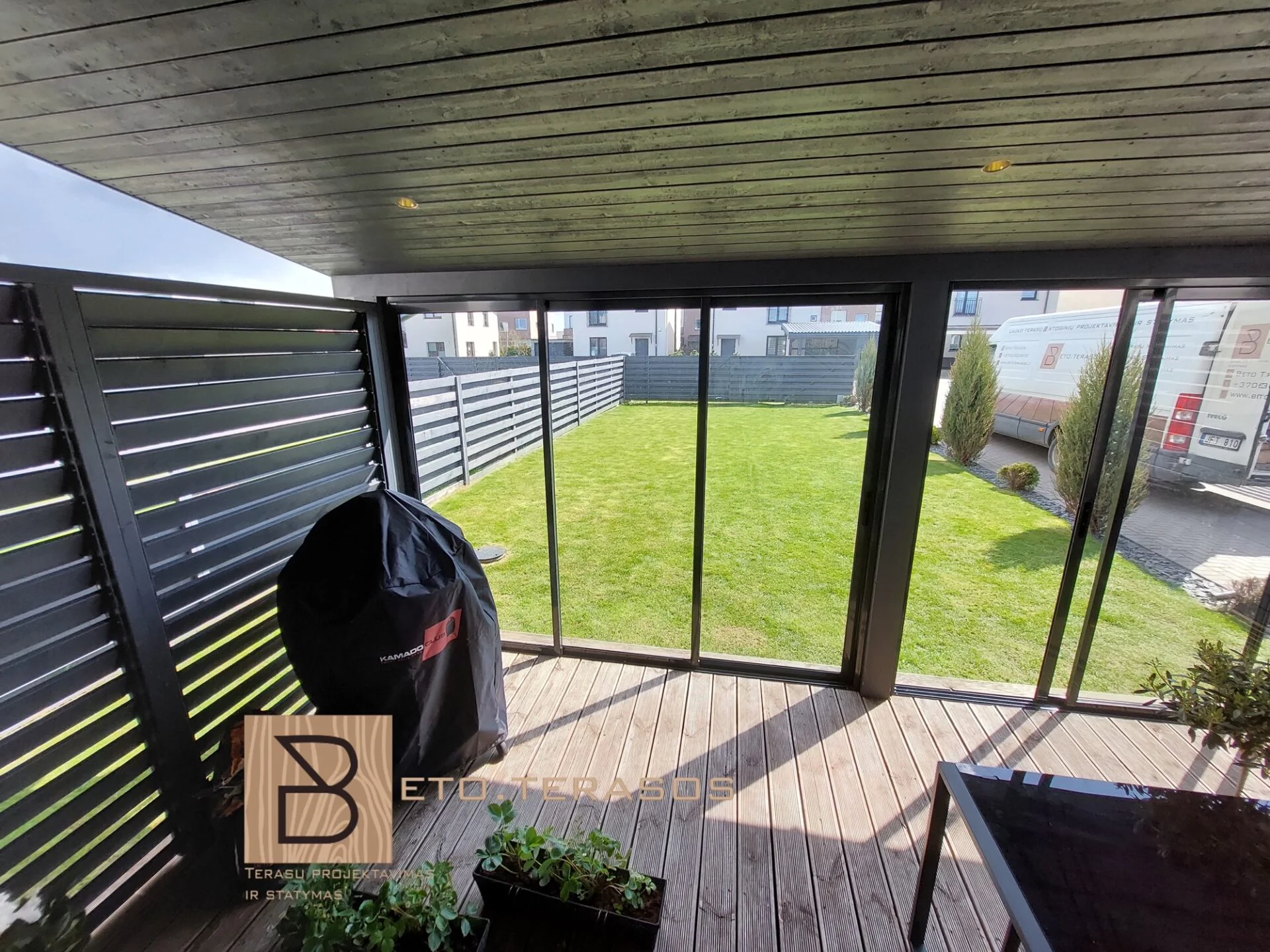 Terasų stiklinimo pavyzdys