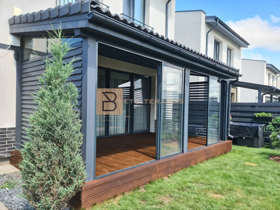 Terasų stiklinimo pavyzdys