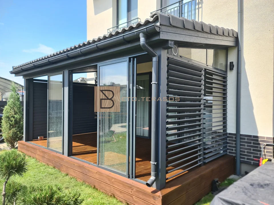 Terasų stiklinimo pavyzdys