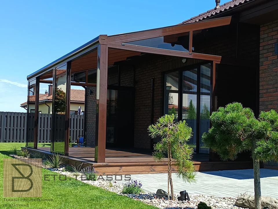 Terasų stiklinimo pavyzdys