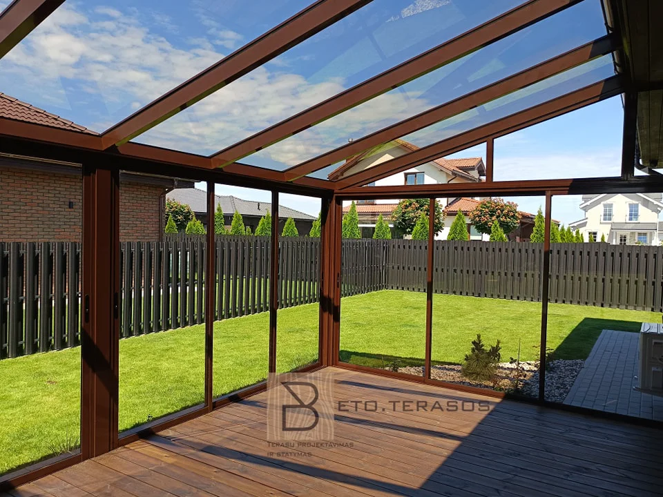 Terasų stiklinimo pavyzdys