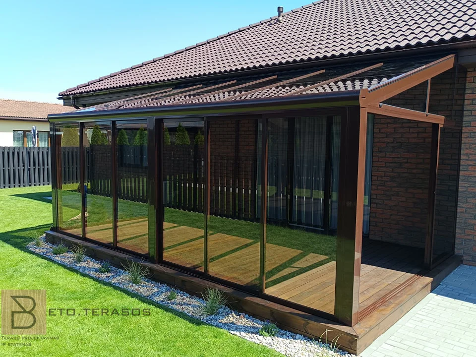 Terasų stiklinimo pavyzdys