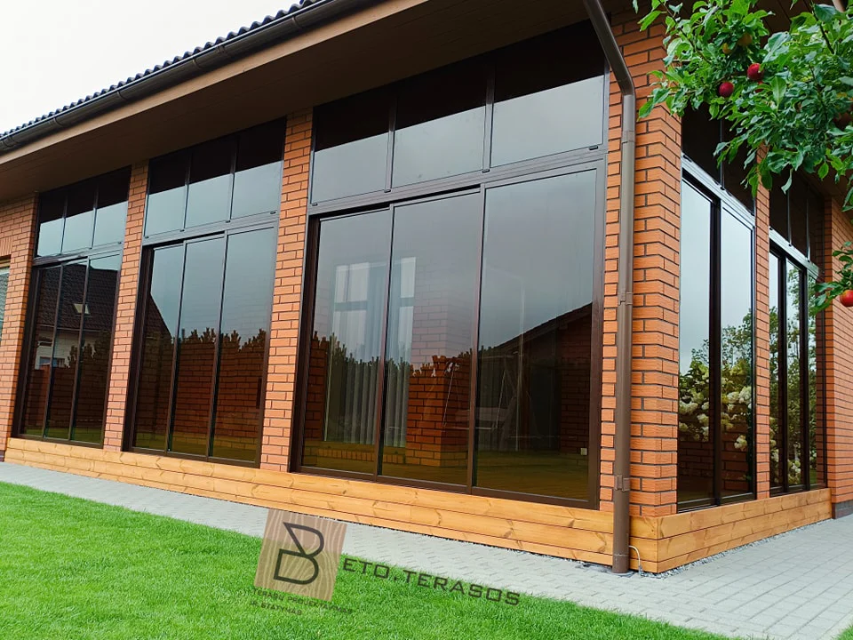 Terasų stiklinimo pavyzdys