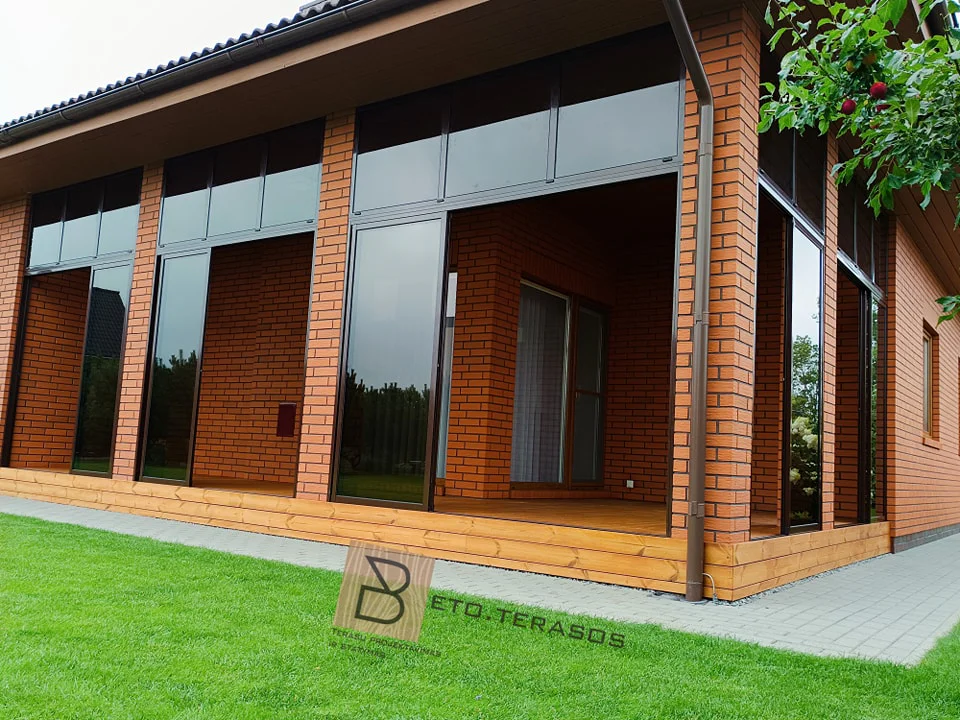 Terasų stiklinimo pavyzdys