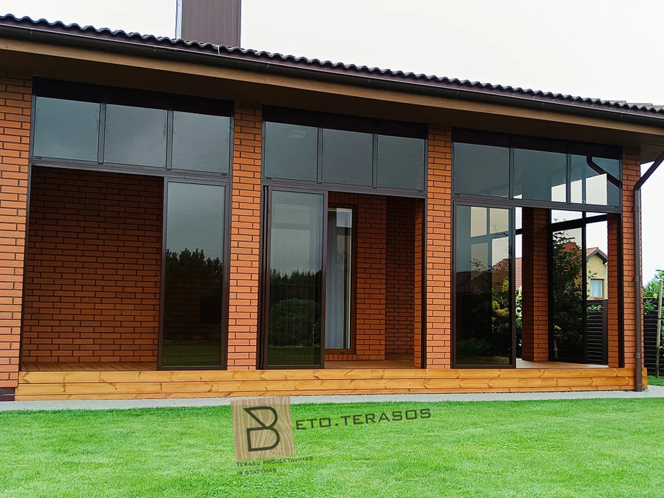Terasų stiklinimo pavyzdys