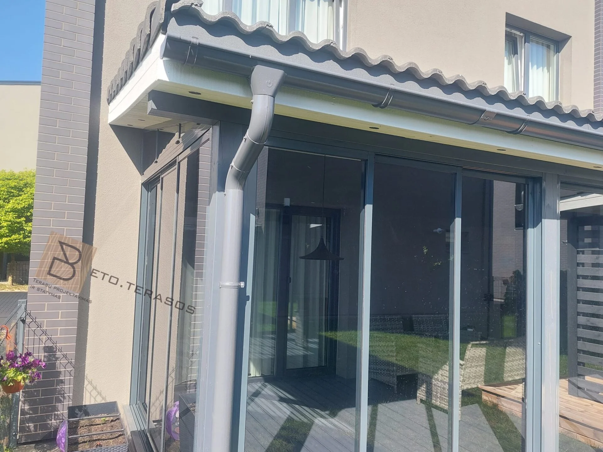 Terasų stiklinimo pavyzdys