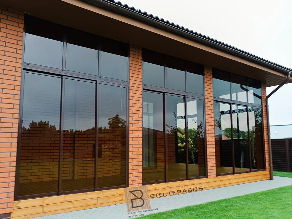 Terasų stiklinimo pavyzdys