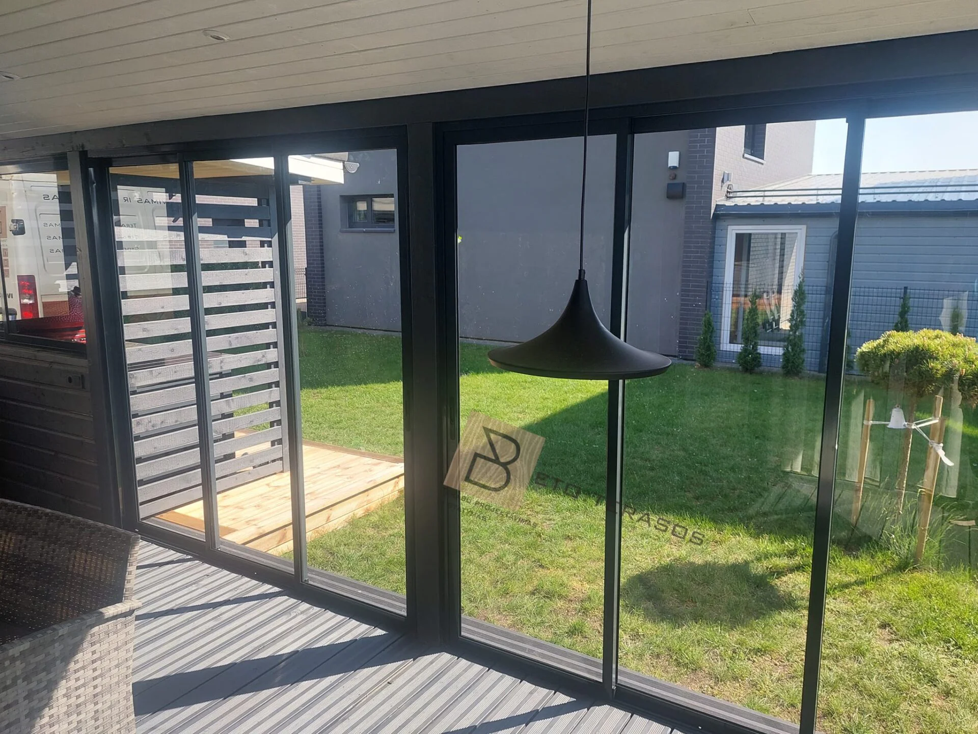 Terasų stiklinimo pavyzdys