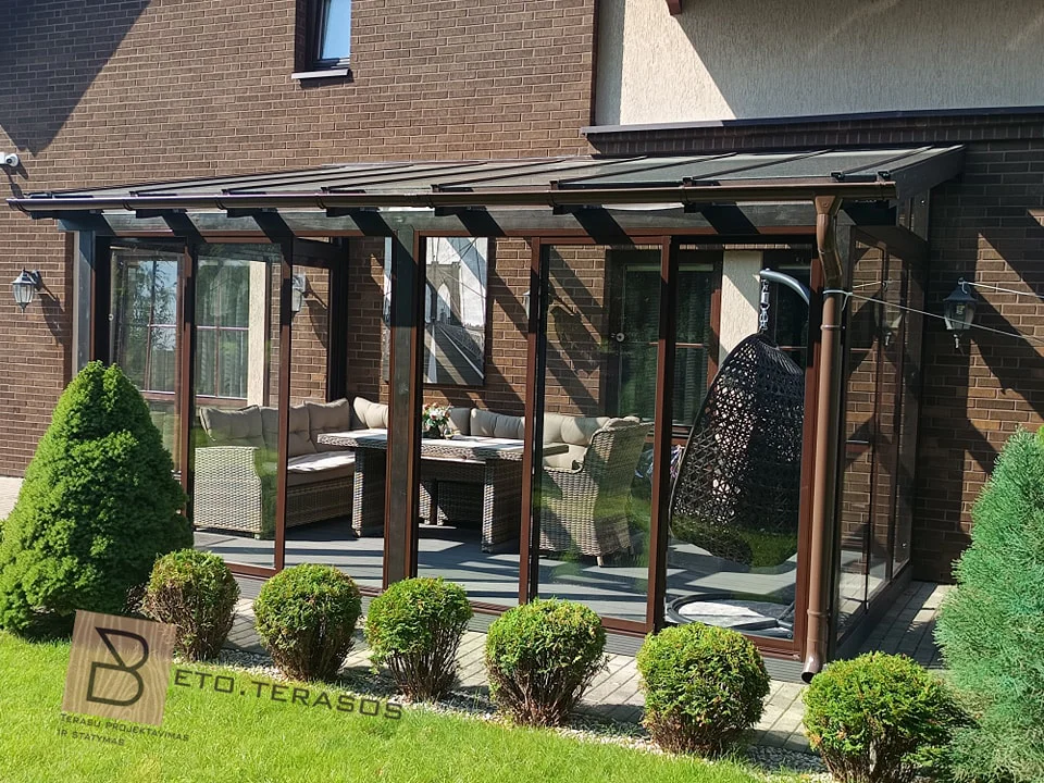 Terasų stiklinimo pavyzdys