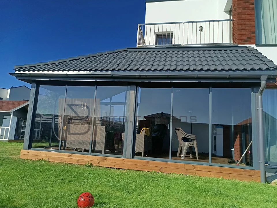 Terasų stiklinimo pavyzdys