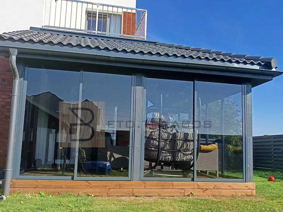 Terasų stiklinimo pavyzdys