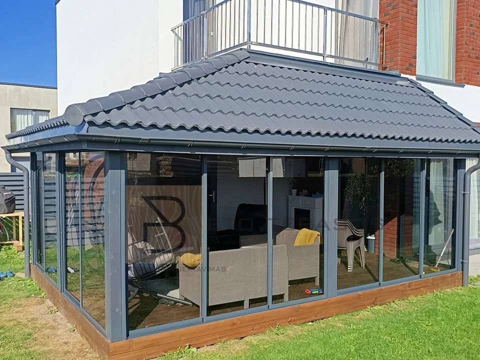 Terasų stiklinimo pavyzdys