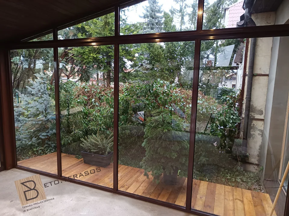 Terasų stiklinimo pavyzdys