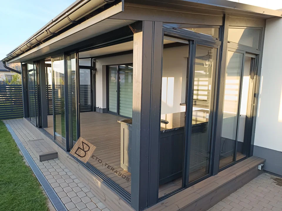 Terasų stiklinimo pavyzdys