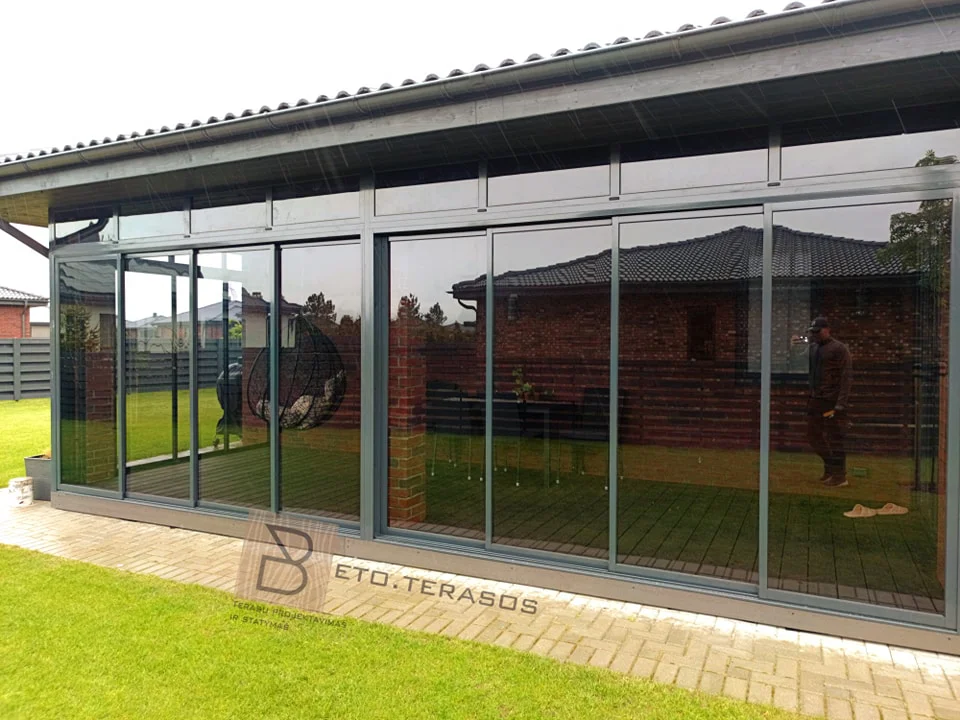 Terasų stiklinimo pavyzdys