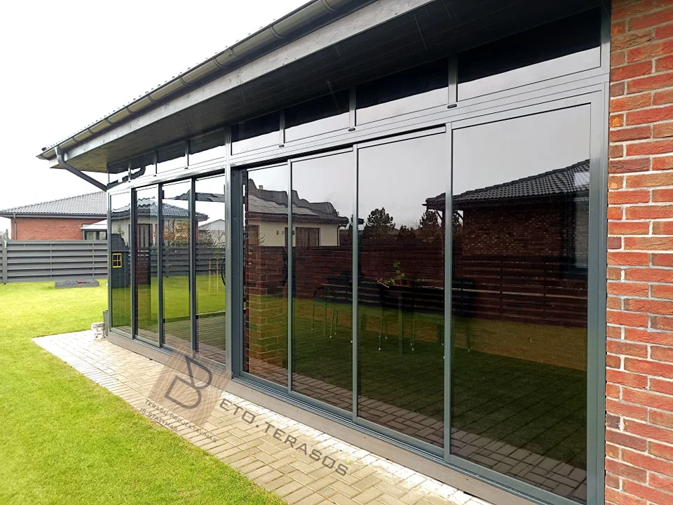 Terasų stiklinimo pavyzdys