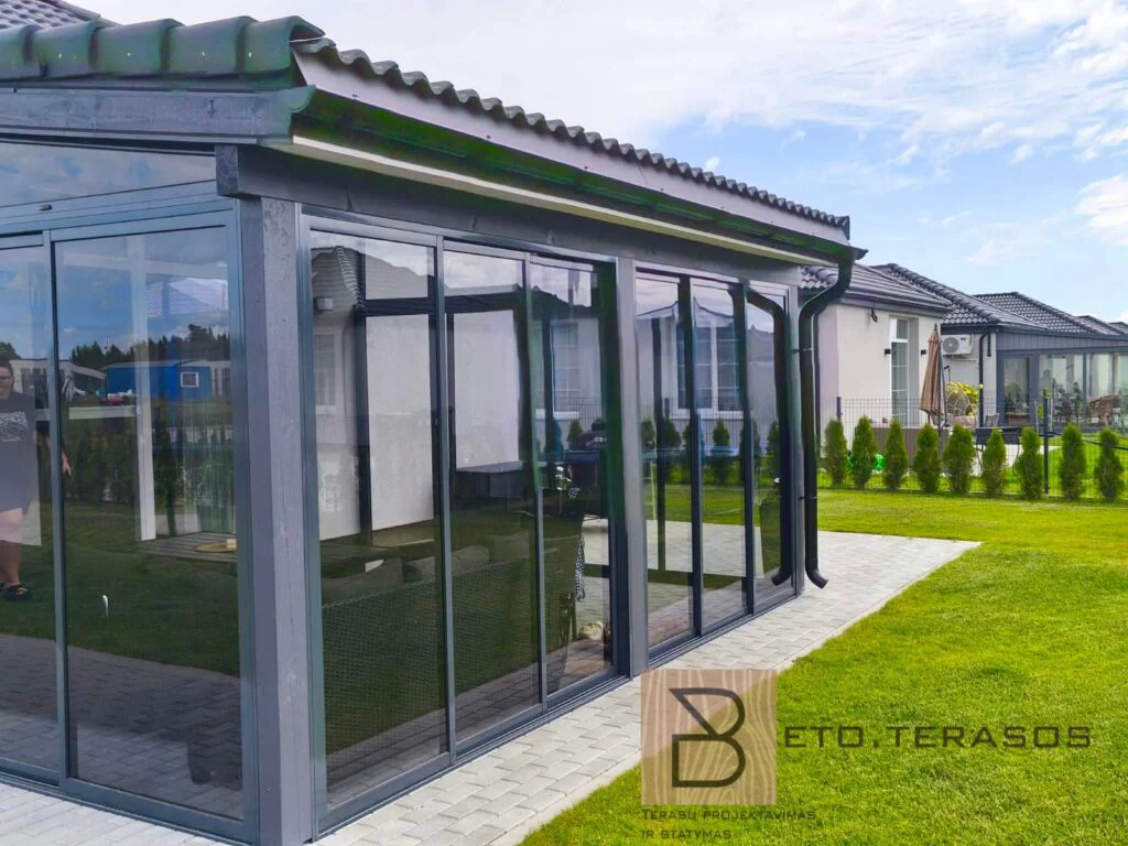 Terasų stiklinimo pavyzdys