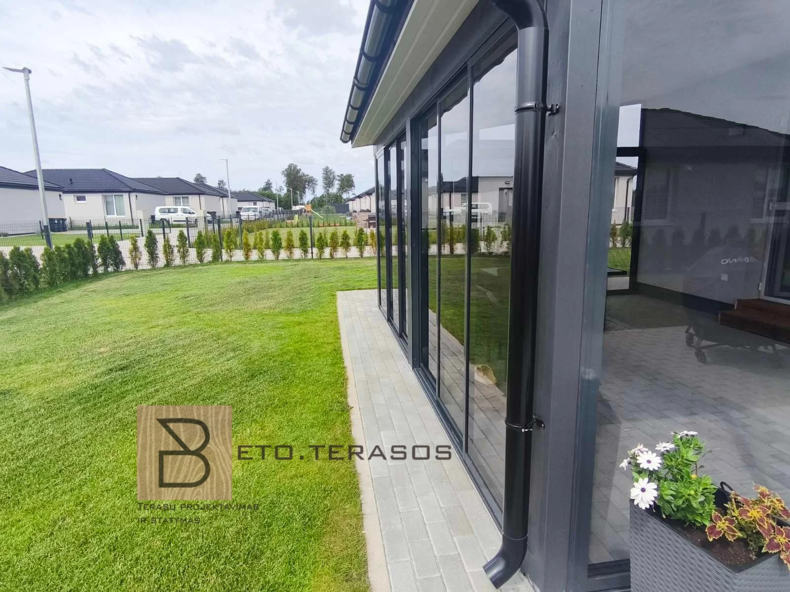 Terasų stiklinimo pavyzdys