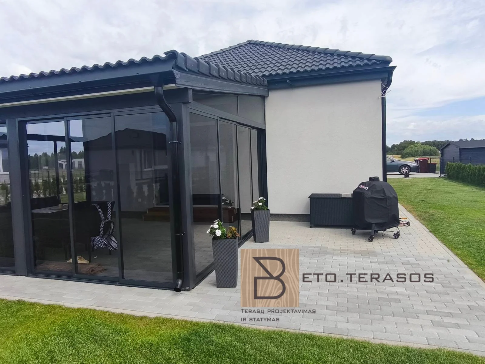 Terasų stiklinimo pavyzdys