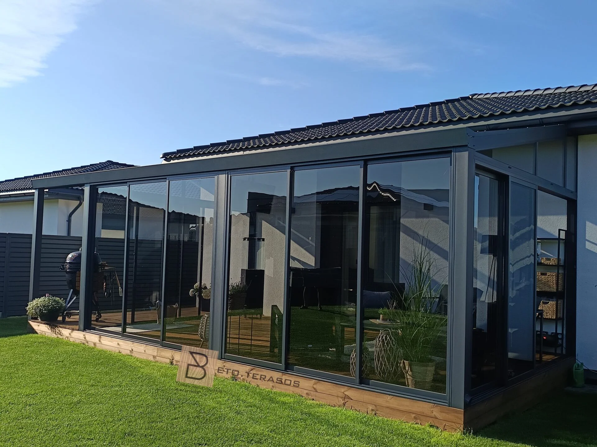 Terasų stiklinimo pavyzdys