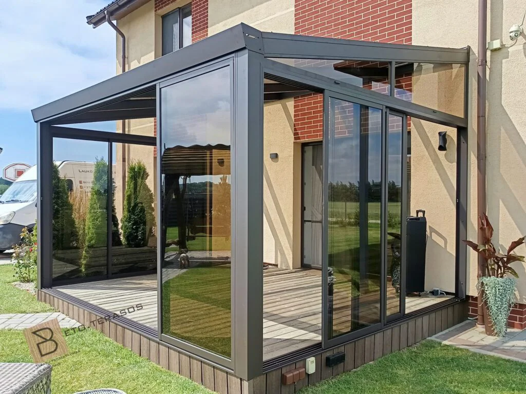 Terasų stiklinimo pavyzdys