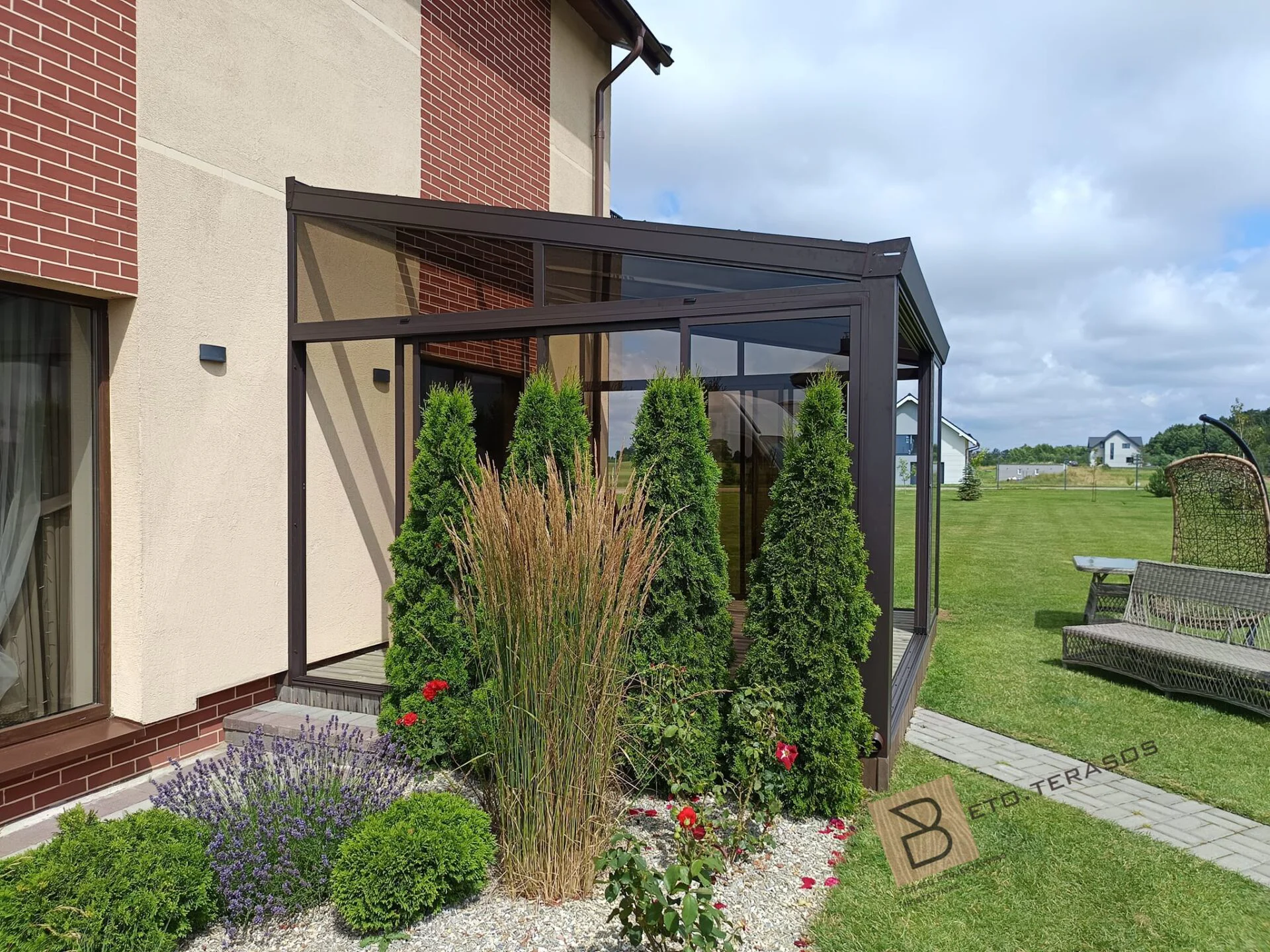 Terasų stiklinimo pavyzdys