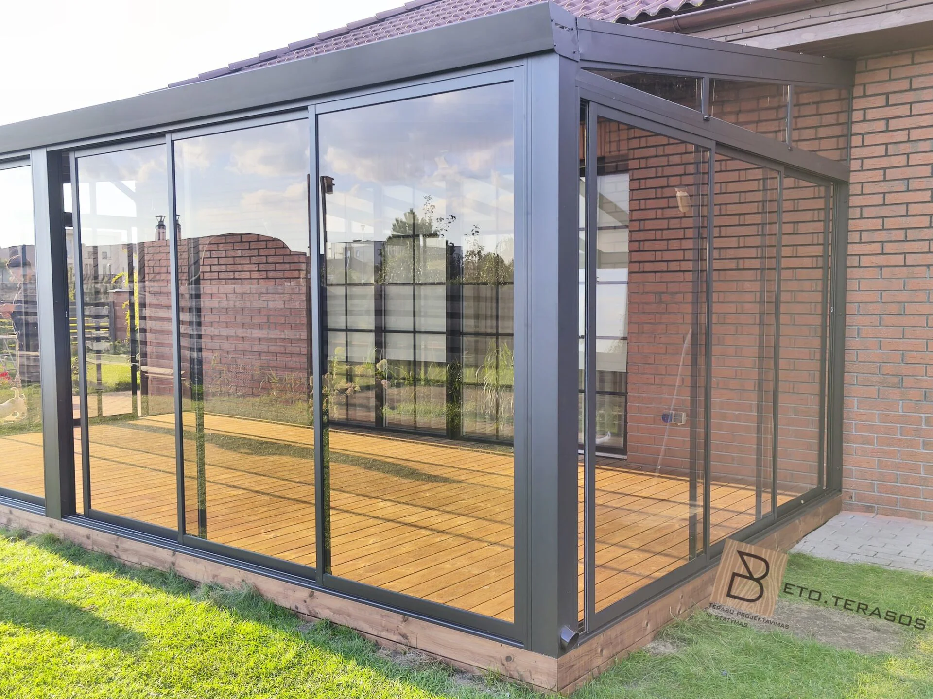 Terasų stiklinimo pavyzdys