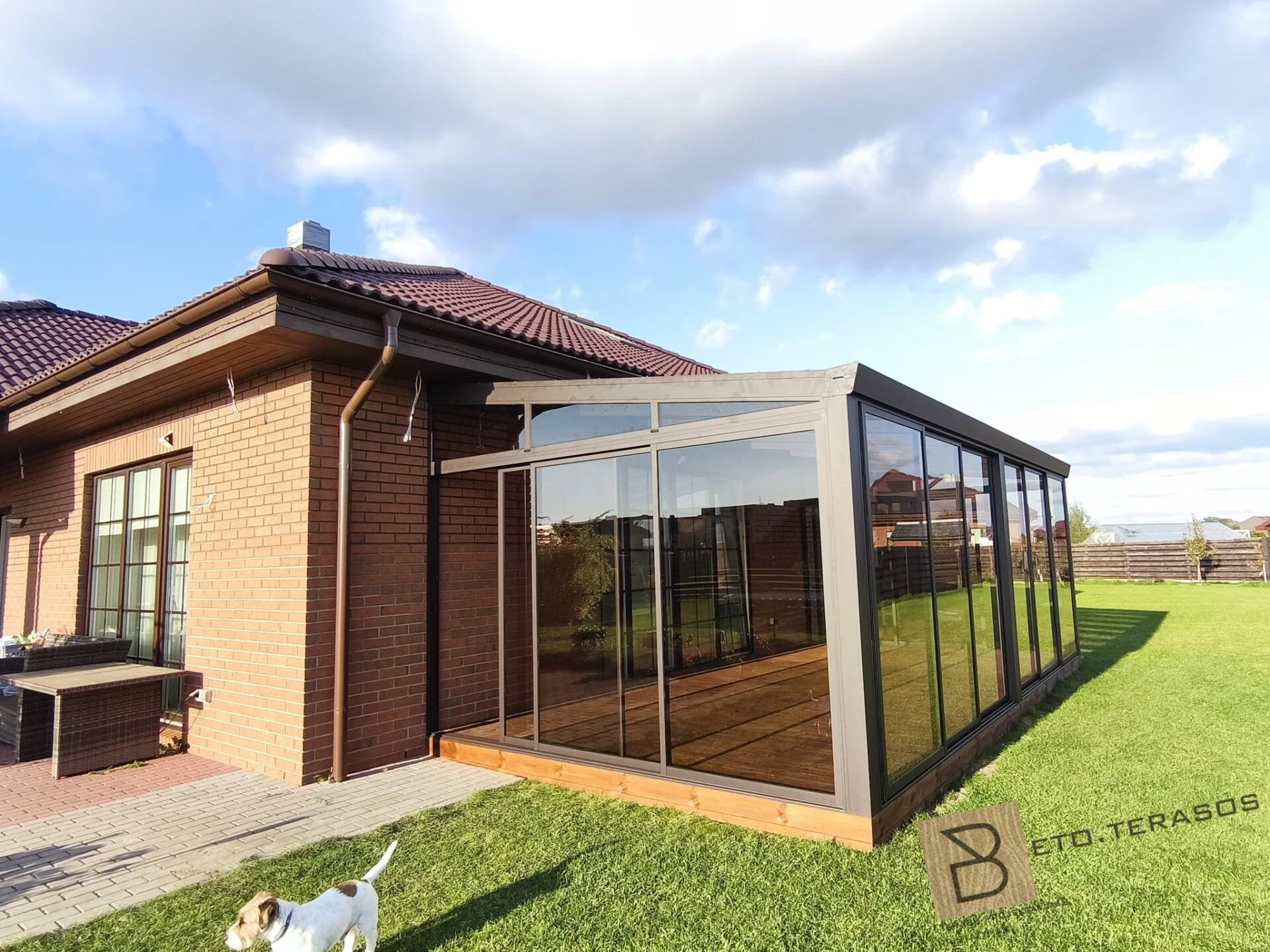 Terasų stiklinimo pavyzdys