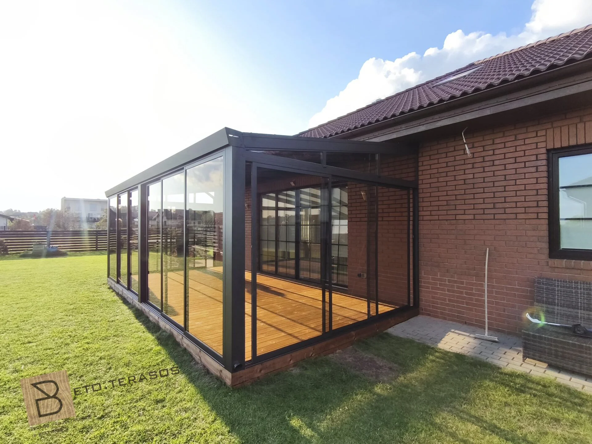 Terasų stiklinimo pavyzdys