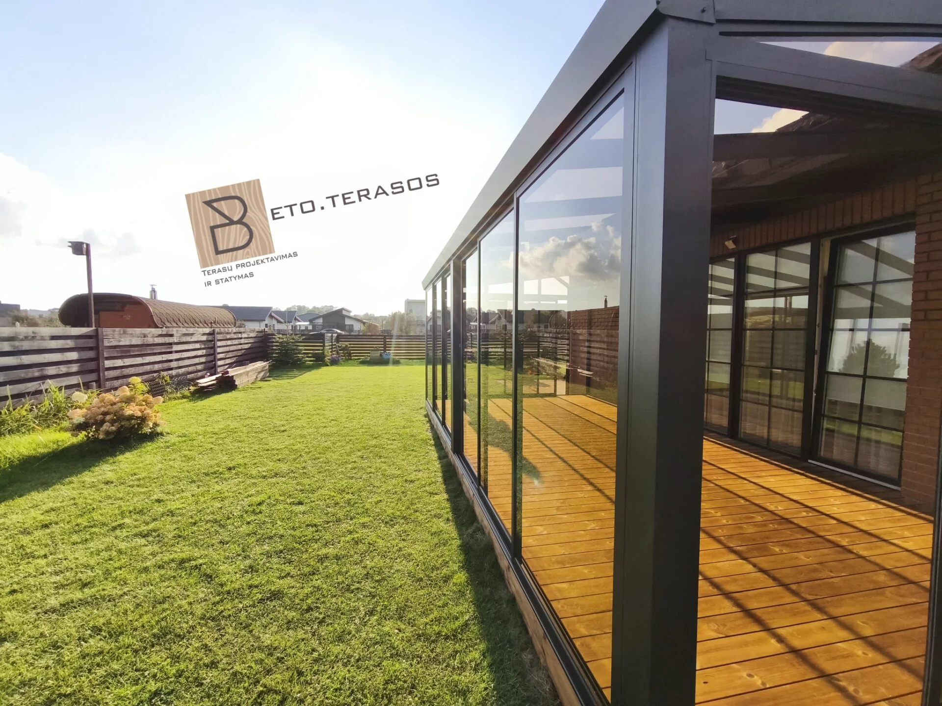 Terasų stiklinimo pavyzdys