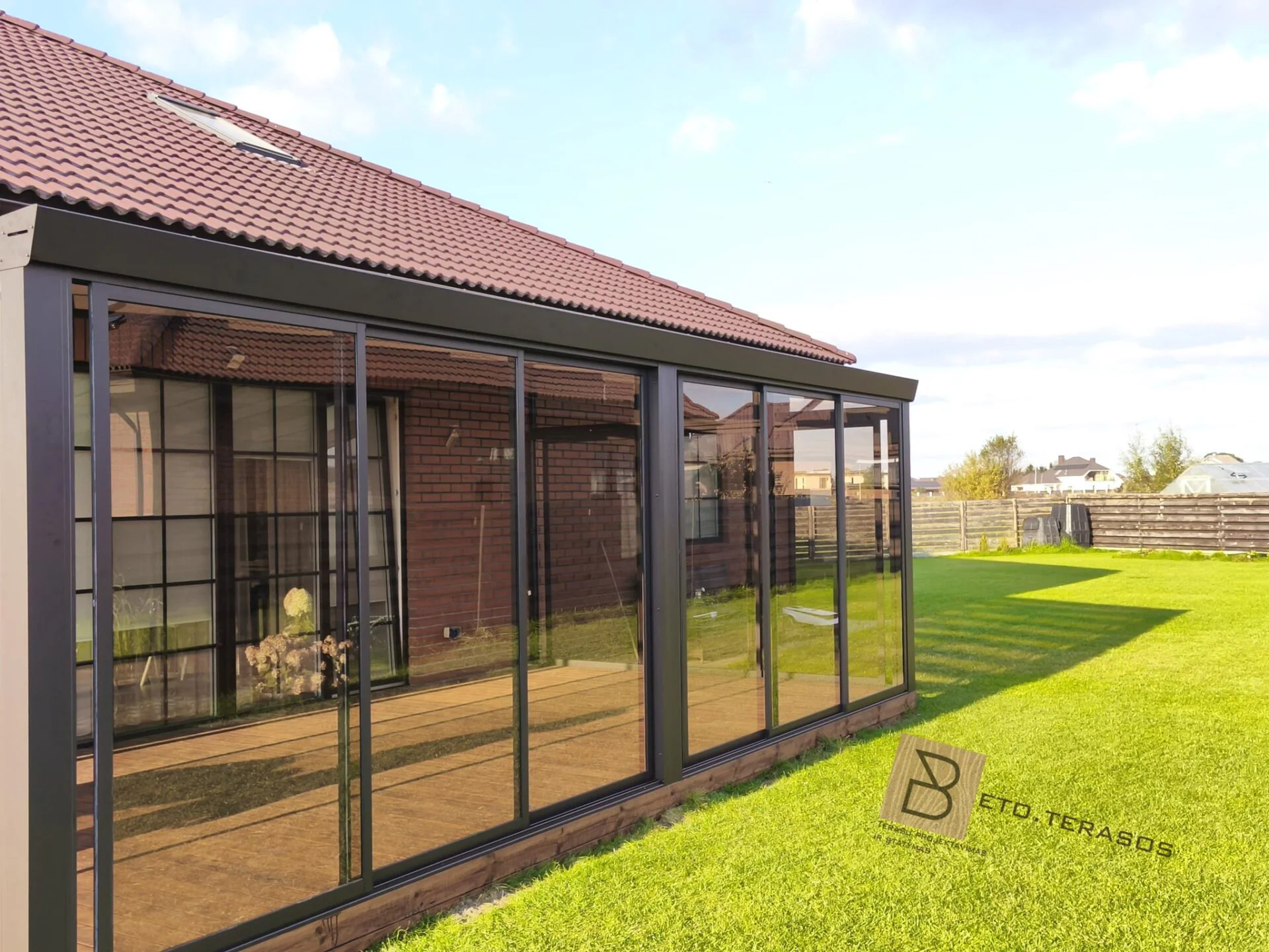 Terasų stiklinimo pavyzdys