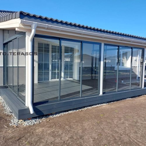 Terasų stiklinimo pavyzdys