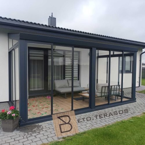 Terasų stiklinimo pavyzdys