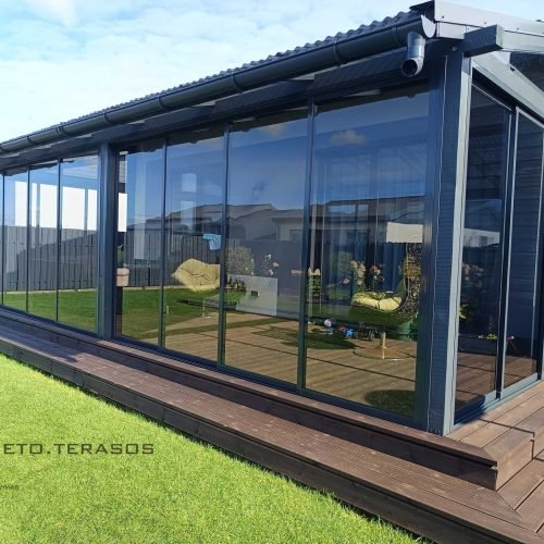 Terasų stiklinimo pavyzdys